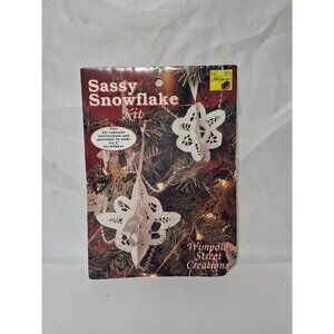 Wimpole Street Creations Christmas Tree Ornament Snowflake Craft Kit, Lace